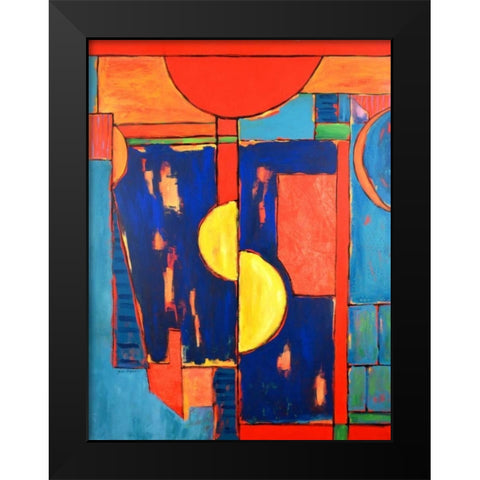 Land Plan - Summer Black Modern Wood Framed Art Print by Segrest, Jane