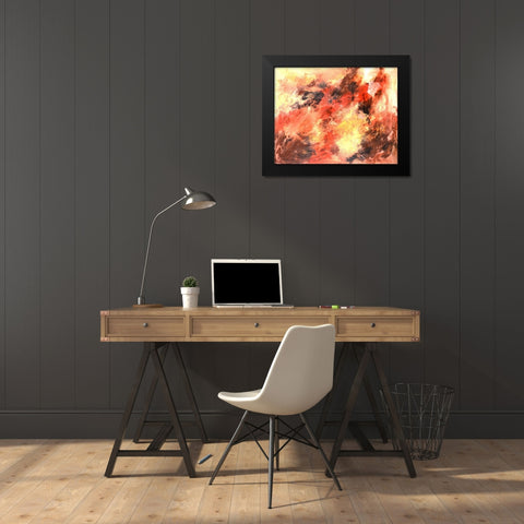 Autumn Bliss Black Modern Wood Framed Art Print by Segrest, Jane
