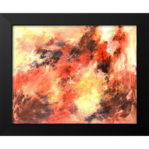 Autumn Bliss Black Modern Wood Framed Art Print by Segrest, Jane