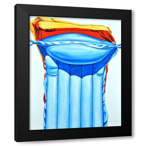 Peak-A-Boo Black Modern Wood Framed Art Print by Segrest, Jane
