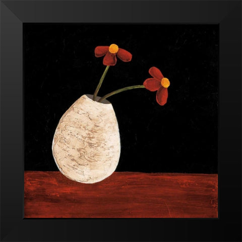 Playful Posies I Black Modern Wood Framed Art Print by Anderson-Tapp, Jocelyne