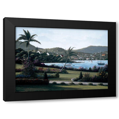 Seabreeze Black Modern Wood Framed Art Print with Double Matting by Saunders, Bill