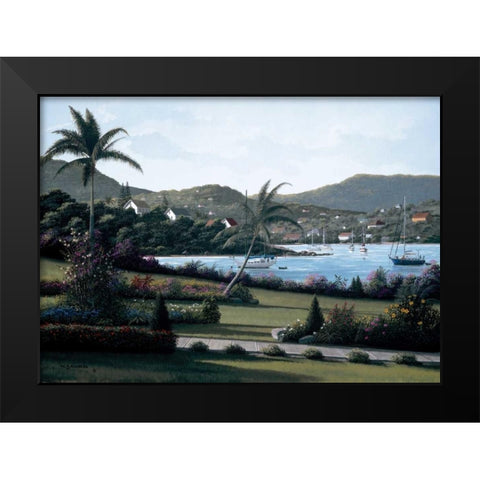 Seabreeze Black Modern Wood Framed Art Print by Saunders, Bill