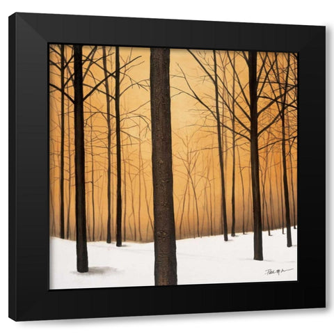 Winter Warmth Black Modern Wood Framed Art Print with Double Matting by St.Germain, Patrick