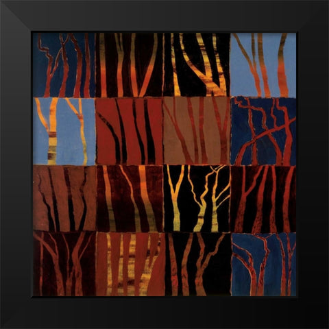 Red Trees I Black Modern Wood Framed Art Print by Altschuler, Gail