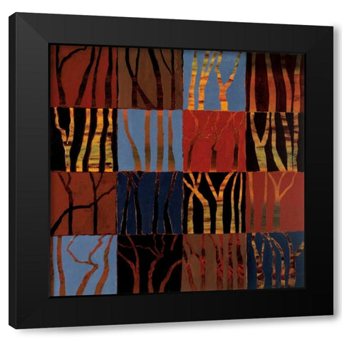 Red Trees II Black Modern Wood Framed Art Print by Altschuler, Gail