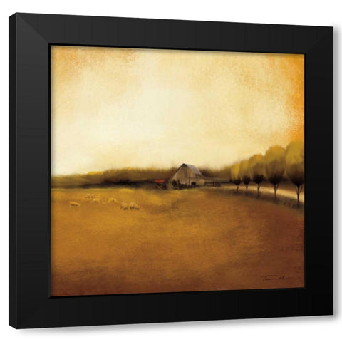 Rural Landscape I Black Modern Wood Framed Art Print with Double Matting by Venter, Tandi