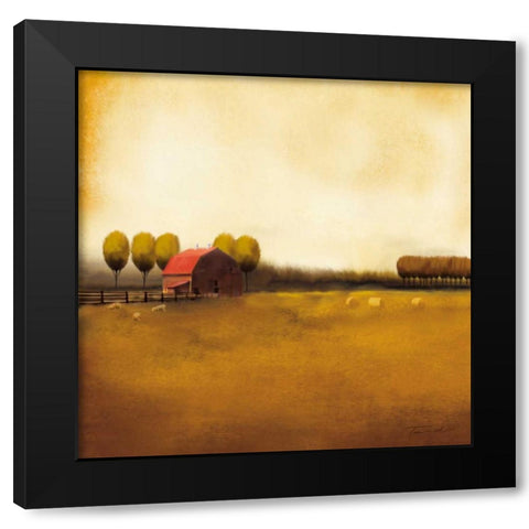 Rural Landscape II Black Modern Wood Framed Art Print with Double Matting by Venter, Tandi