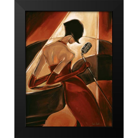 Fever Black Modern Wood Framed Art Print by Biddle, Trish