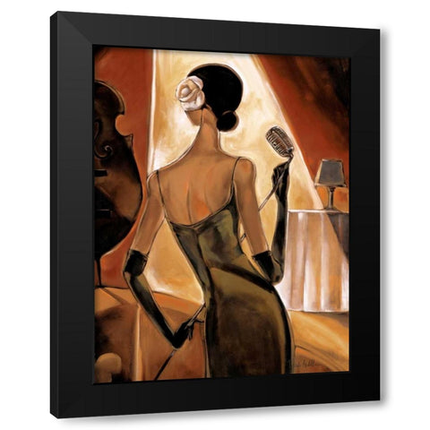 Jazz Samba Black Modern Wood Framed Art Print with Double Matting by Biddle, Trish