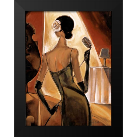 Jazz Samba Black Modern Wood Framed Art Print by Biddle, Trish