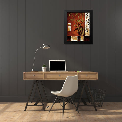 Russet Silhouette I Black Modern Wood Framed Art Print by Sewell, Krista