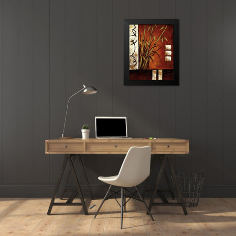 Russet Silhouette II Black Modern Wood Framed Art Print by Sewell, Krista