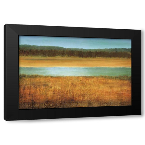 Riverside Black Modern Wood Framed Art Print with Double Matting by Gold, Caroline