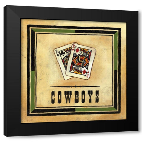 Cowboys Black Modern Wood Framed Art Print with Double Matting by Anderson-Tapp, Jocelyne