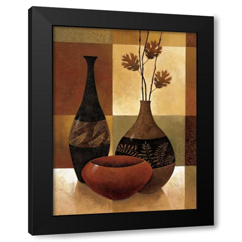 Natures Patchwork II Black Modern Wood Framed Art Print by Mallett, Keith
