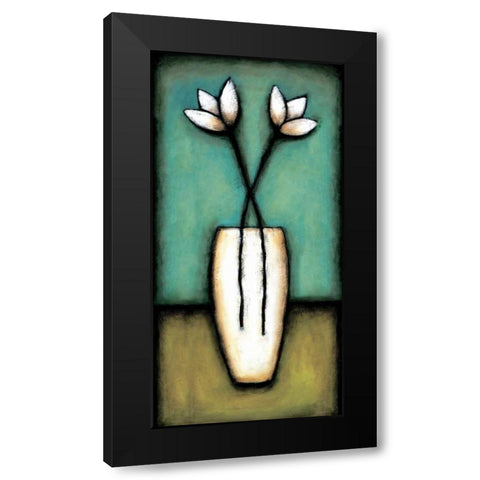 Water Blossoms I Black Modern Wood Framed Art Print by Eve