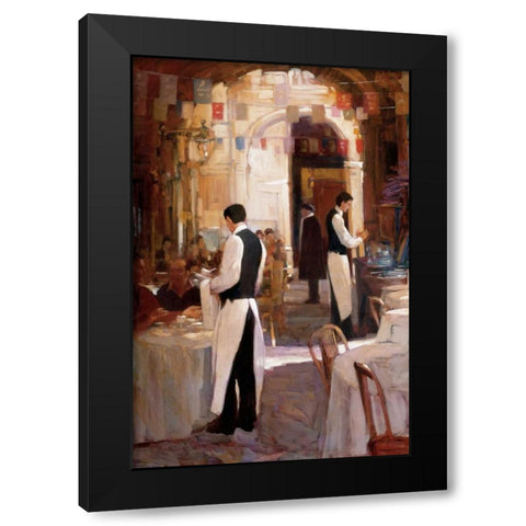 Two Waiters Place des Vosges Black Modern Wood Framed Art Print by Craig, Philip