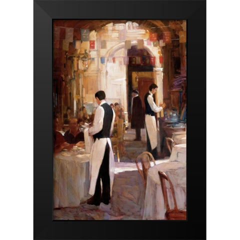 Two Waiters Place des Vosges Black Modern Wood Framed Art Print by Craig, Philip