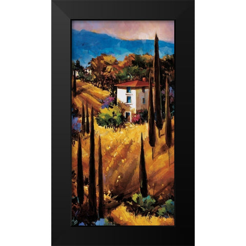 Hills Of Tuscany Black Modern Wood Framed Art Print by OToole, Nancy