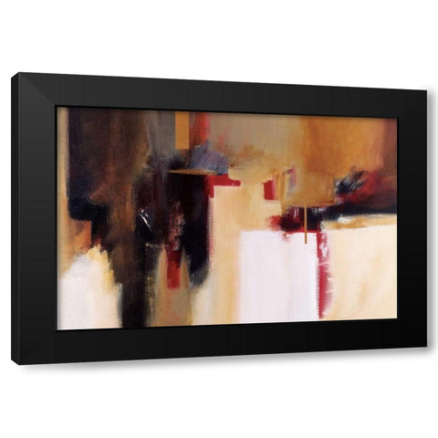 Oriental Green Black Modern Wood Framed Art Print by Barnes, Natasha