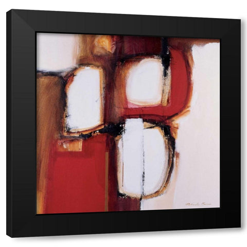 African Kraal Black Modern Wood Framed Art Print by Barnes, Natasha