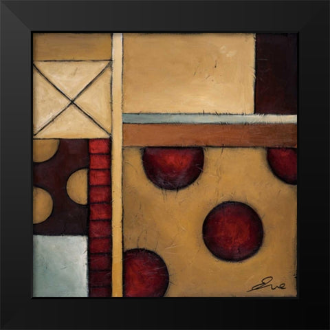 Bumpin Black Modern Wood Framed Art Print by Eve