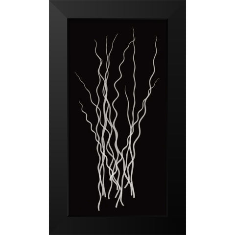 Three Rushes Black Modern Wood Framed Art Print by Wehtje, Jim