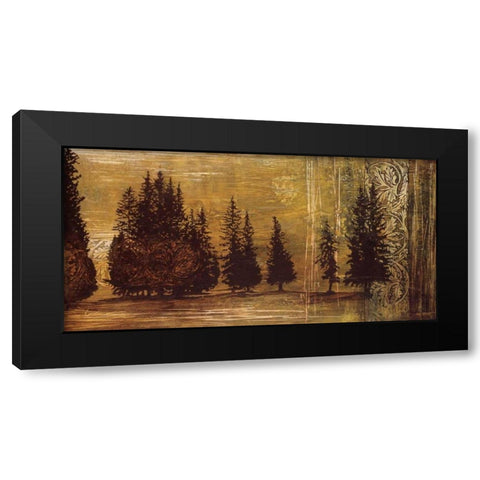 Forest Silhouettes I Black Modern Wood Framed Art Print by Thompson, Linda