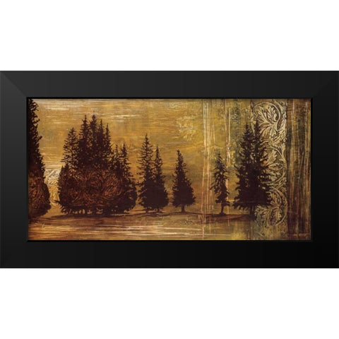 Forest Silhouettes I Black Modern Wood Framed Art Print by Thompson, Linda