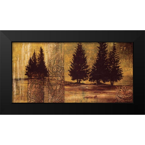 Forest Silhouettes II Black Modern Wood Framed Art Print by Thompson, Linda