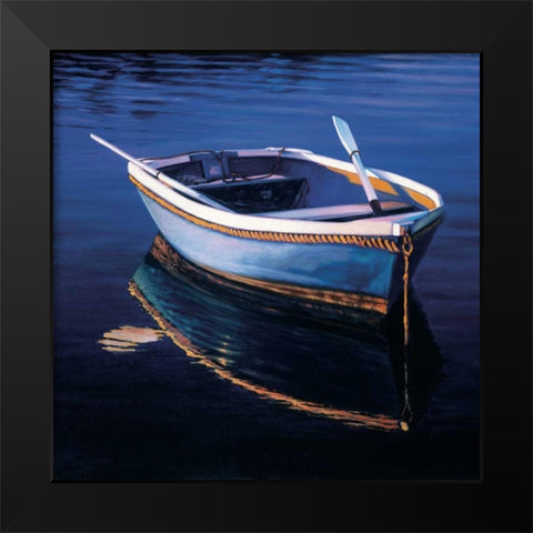 Harbor Glow Black Modern Wood Framed Art Print by Swimm, Tom