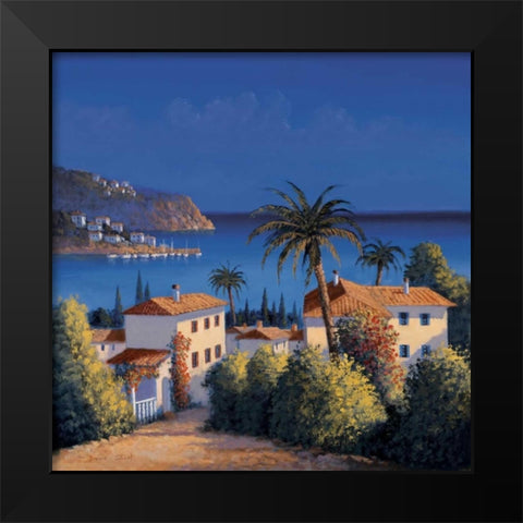 Mediterranean Morning Shadows I Black Modern Wood Framed Art Print by Short, David