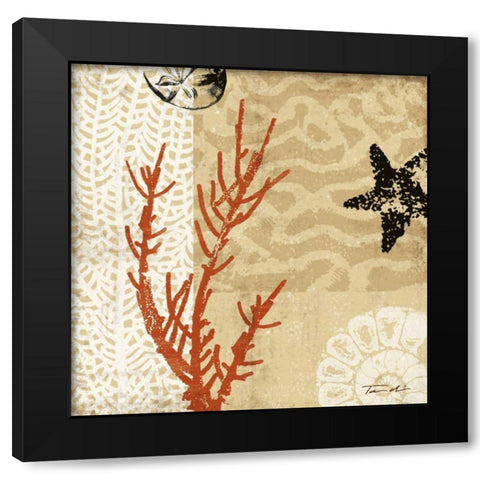 Coral Impressions I Black Modern Wood Framed Art Print with Double Matting by Venter, Tandi