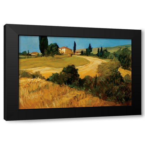 Bella Toscana Black Modern Wood Framed Art Print with Double Matting by Craig, Philip
