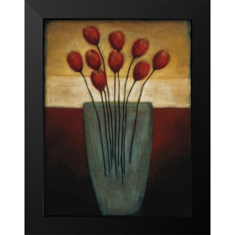 Tulips Aplenty II Black Modern Wood Framed Art Print by Eve