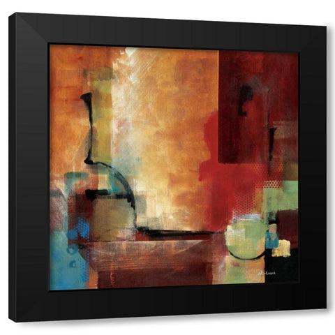 Crosscurrents Black Modern Wood Framed Art Print by Li-Leger, Noah