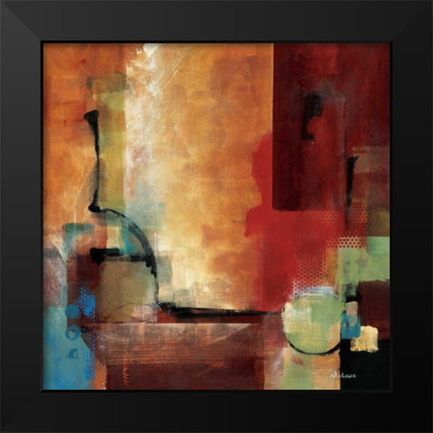 Crosscurrents Black Modern Wood Framed Art Print by Li-Leger, Noah