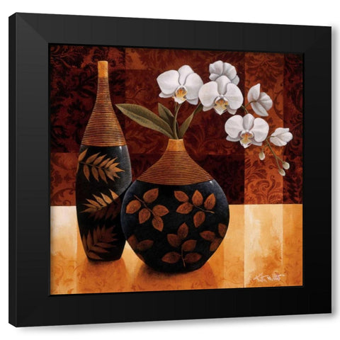 Orquedea Linda I Black Modern Wood Framed Art Print by Mallett, Keith