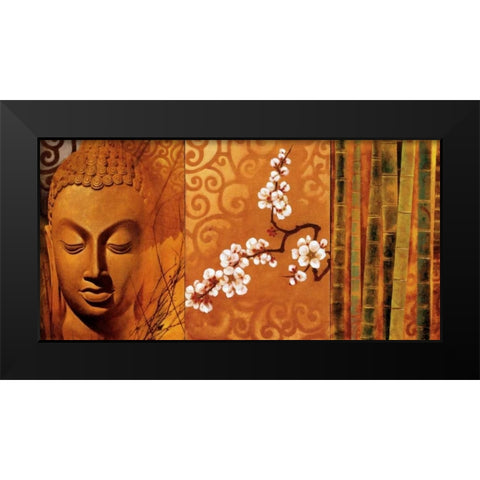 Buddha Panel I Black Modern Wood Framed Art Print by Mallett, Keith
