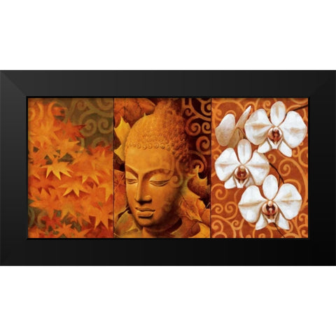 Buddha Panel II Black Modern Wood Framed Art Print by Mallett, Keith