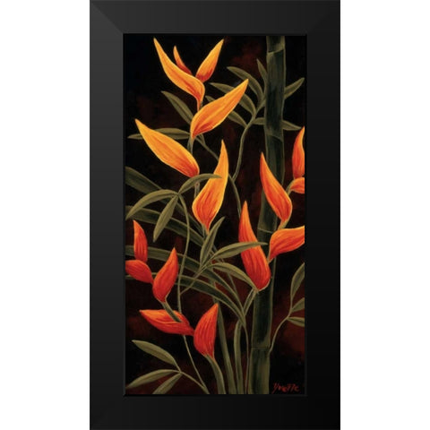Sunburst Blossoms Black Modern Wood Framed Art Print by St. Amant, Yvette
