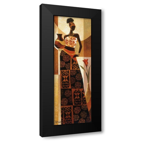 Naima Black Modern Wood Framed Art Print with Double Matting by Mallett, Keith