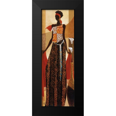 Malaika Black Modern Wood Framed Art Print by Mallett, Keith