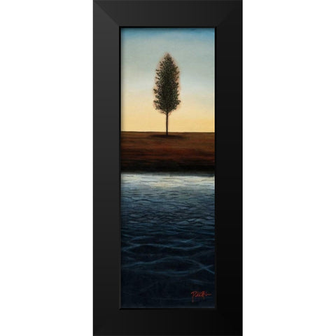 Across the Water I - Blue Landscape Black Modern Wood Framed Art Print by St.Germain, Patrick