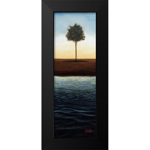 Across the Water II - Blue Landscape Black Modern Wood Framed Art Print by St.Germain, Patrick