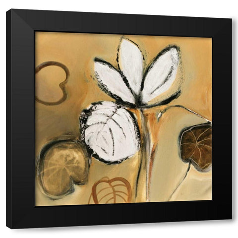 Lily Pond I Black Modern Wood Framed Art Print with Double Matting by Barnes, Natasha