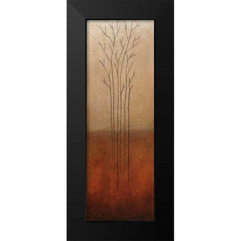 Branch Rouge Black Modern Wood Framed Art Print by Eve