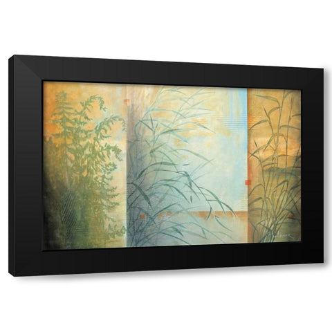 Ferns and Grasses Black Modern Wood Framed Art Print by Li-Leger, Don
