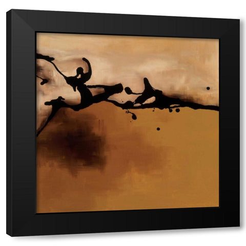 Ochre Black Modern Wood Framed Art Print with Double Matting by Maitland, Laurie
